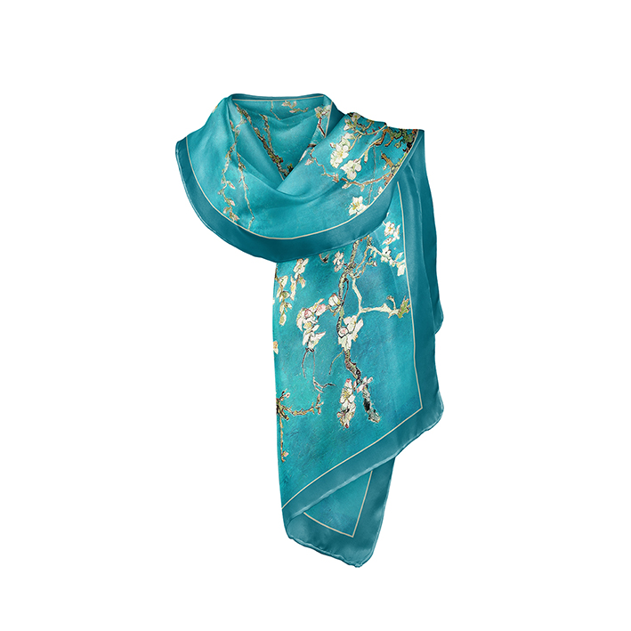 Scarf, Van Gogh, Almond Blossom, 40x160cm, 100% Silk